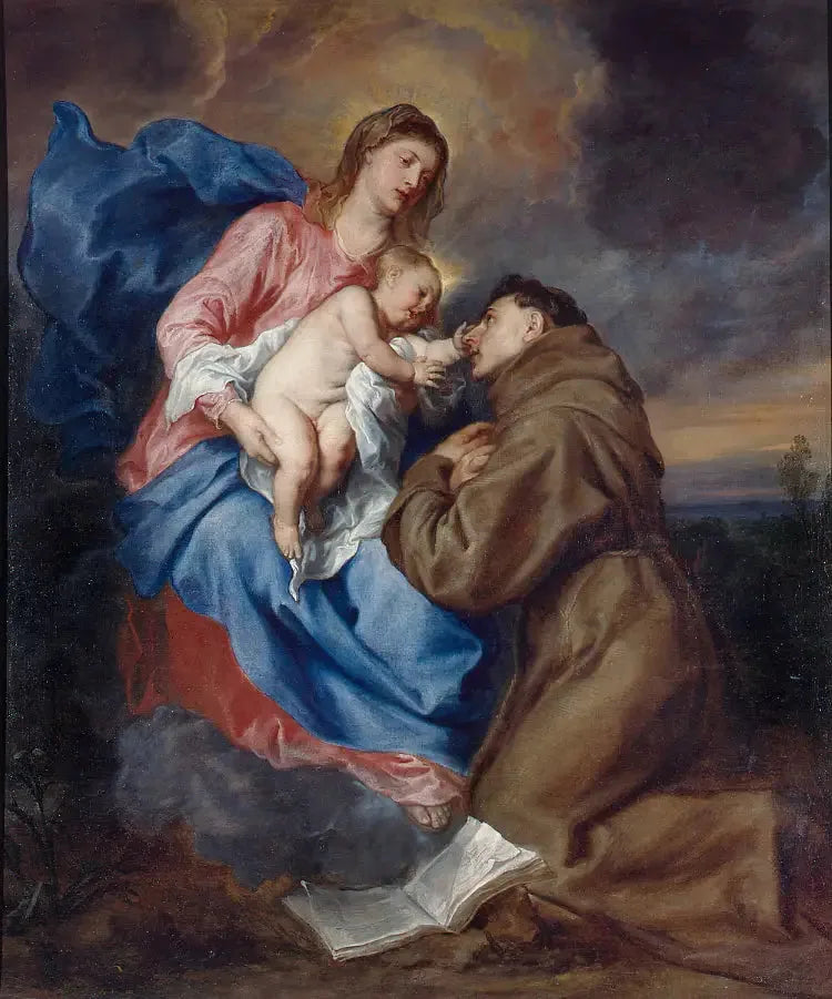 Вид святого Антония Падуанского, около 1629 года - Антуан ван Дейк