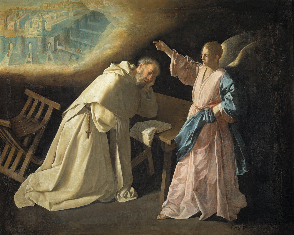 La Vision de saint Pierre Nolasque - Francisco de Zurbarán image 1 copie de tableau peinte à la main