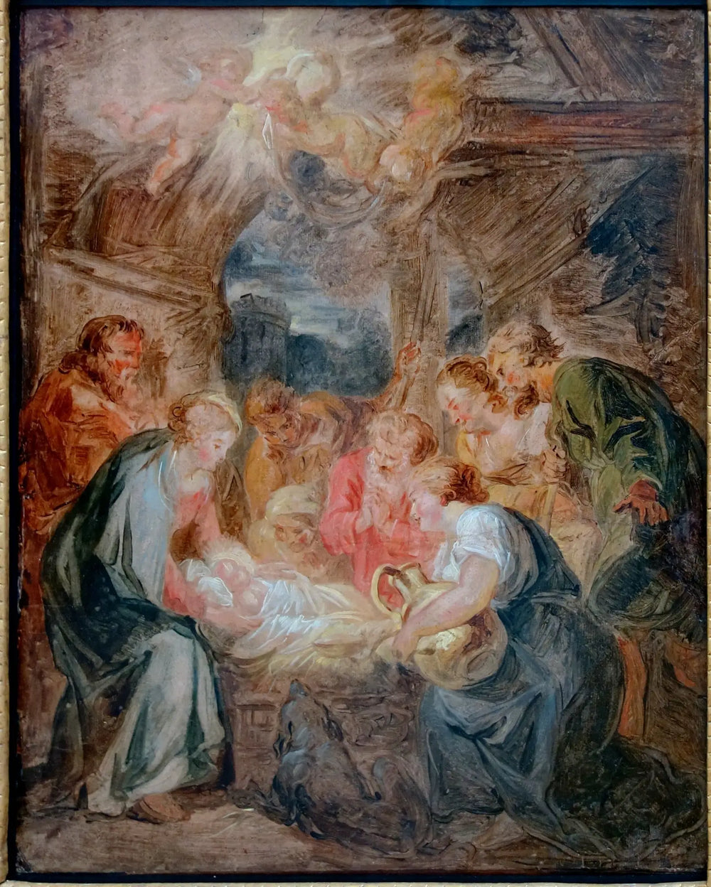 L’Adoration des bergers - Jean-Honoré Fragonard - Alpha Reproduction