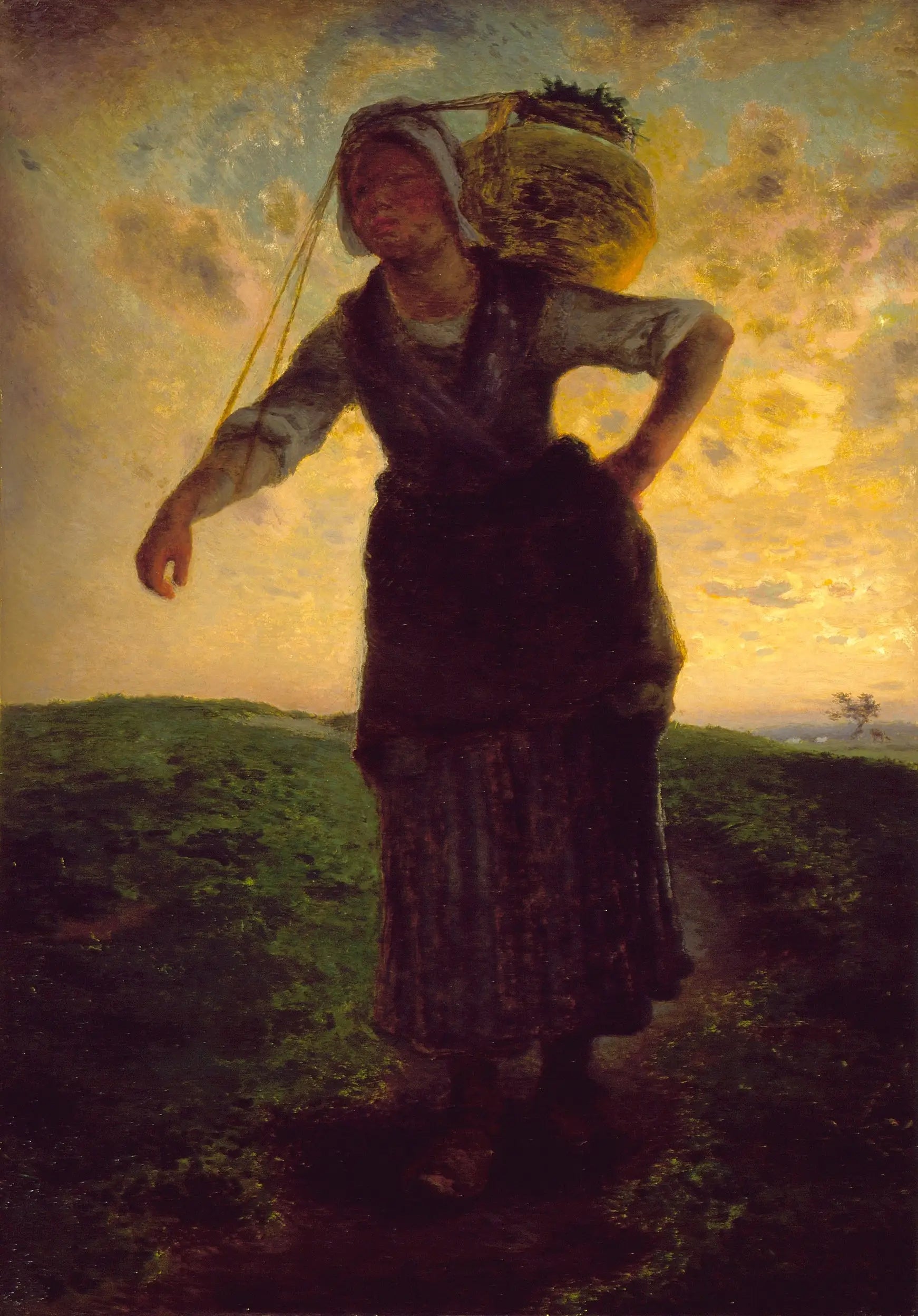 Laitière normande à Gréville - Jean-François Millet - Alpha Reproduction