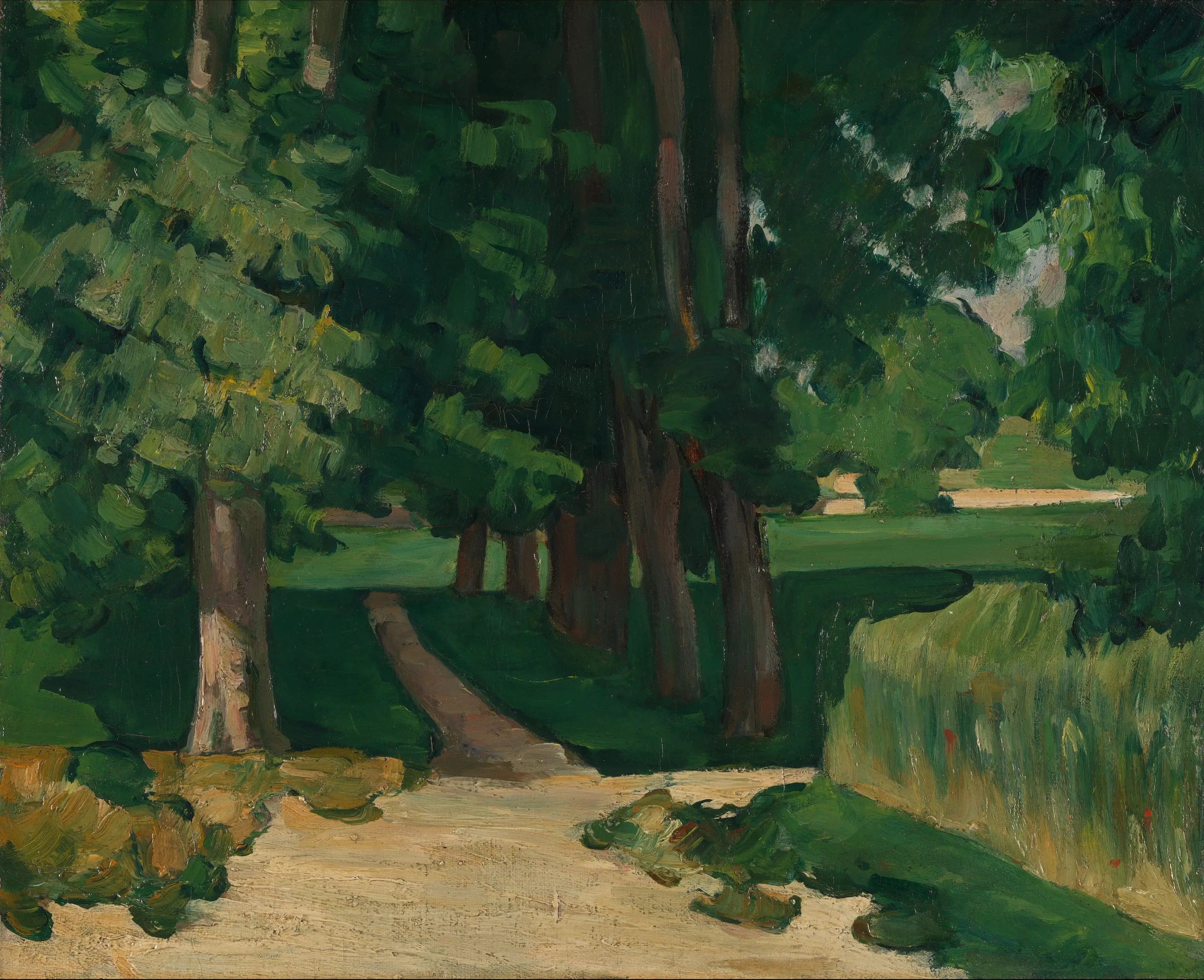 Reproduction du tableau « L'Allée au Jas de Bouffan - Paul Cézanne » par Alpha Reproduction en peinture à l’huile