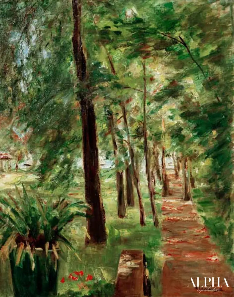 L'allée de bouleaux dans le jardin de Wannsee vers l'est - Max Liebermann - Reproductions de tableaux et peintures haut de gamme