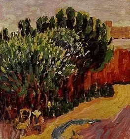 Landschaft aus Caranteque mit Frau - Alexej von Jawlensky - Alpha Reproduction