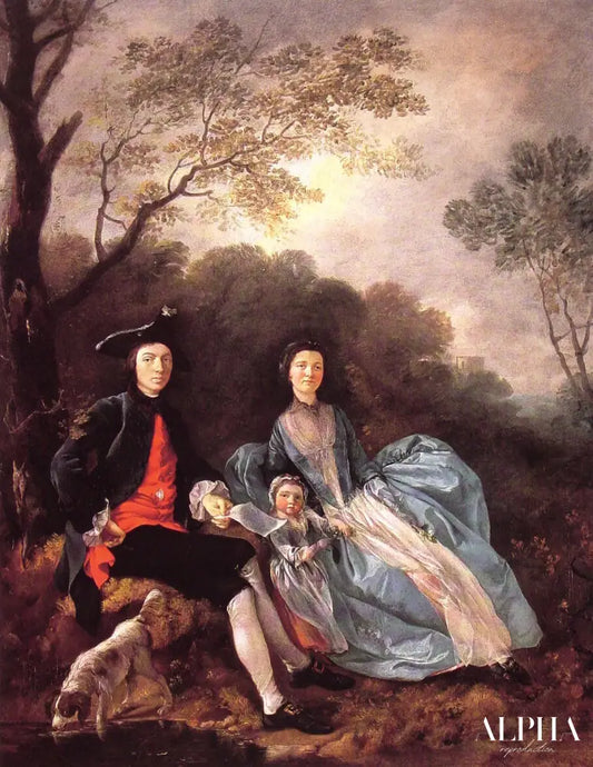 L'artiste avec sa femme et sa fille - Thomas Gainsborough - Reproductions de tableaux et peintures haut de gamme