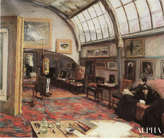 L'atelier de l'artiste - Max Liebermann - Reproductions de tableaux et peintures haut de gamme