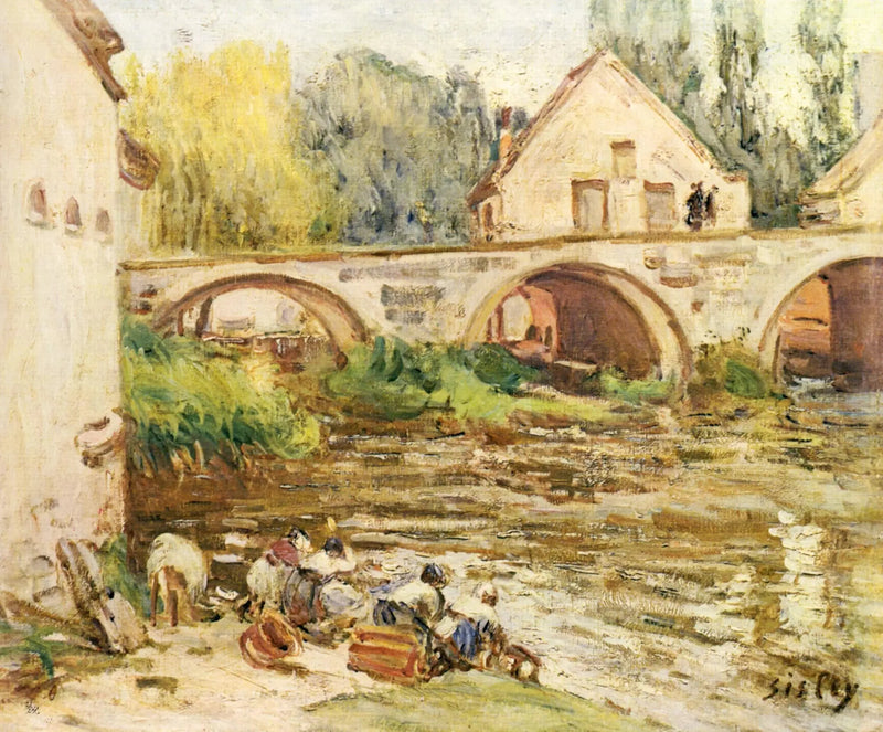 Лавандьерки в Море - Альфред Сислей