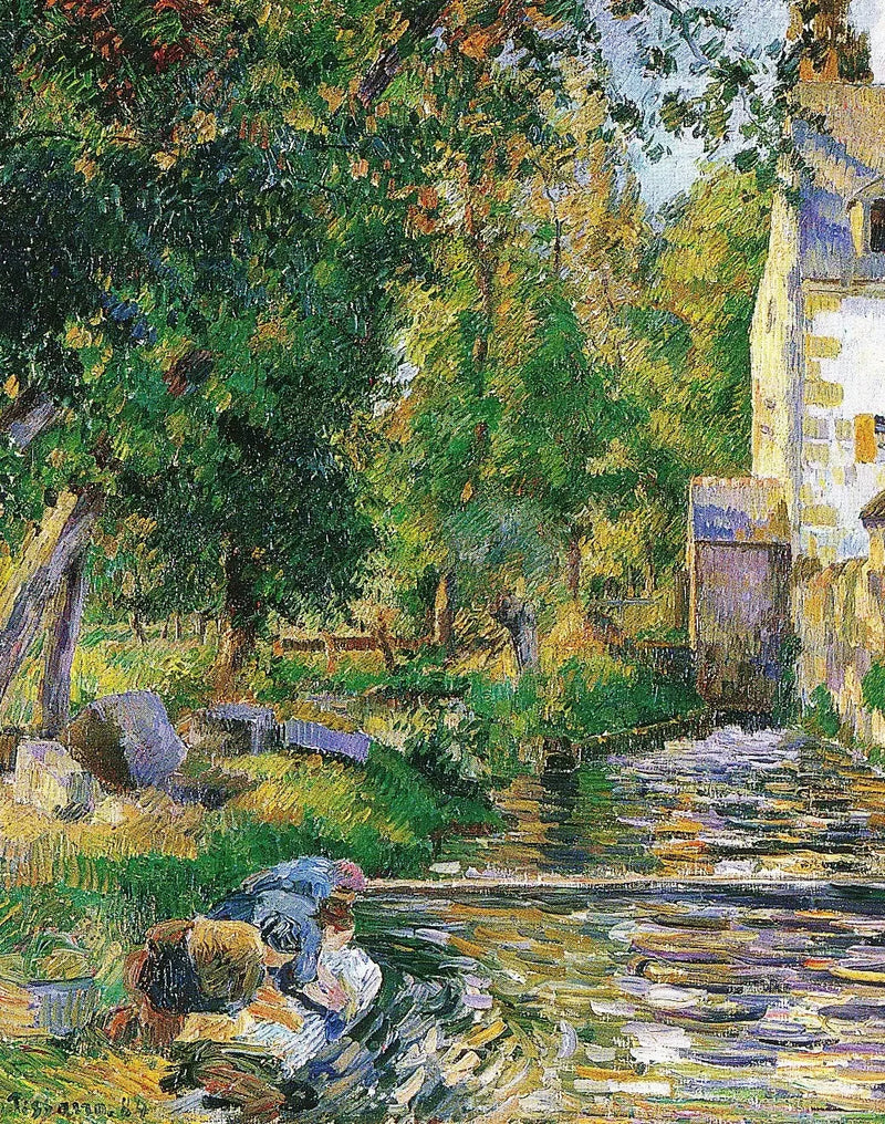 Лавуар и мельница в Осни - Камиль Писсарро