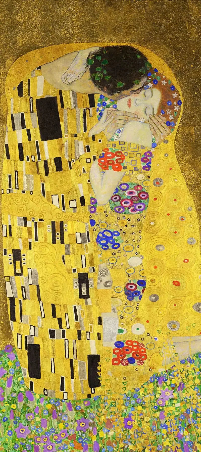 💛 Поцелуй (Деталь II) – Густав Климт (1907–1908)