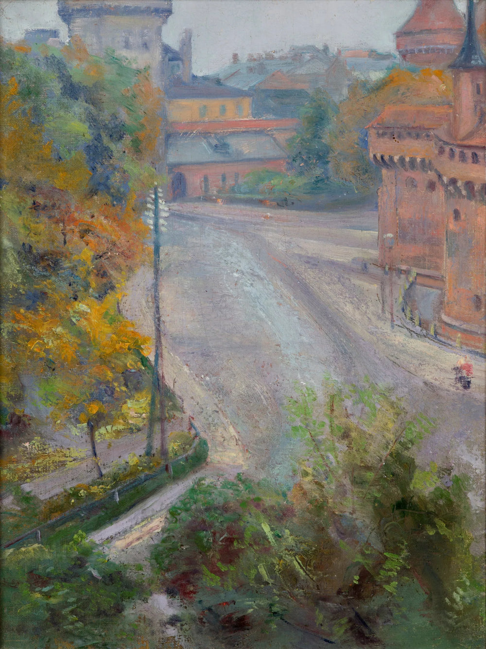 Le Barbican et la rue Floriańska – Vue depuis la rue Zacisze - Stanisław Wyspiański image 1 reproduction réalisée par Alpha Reproduction