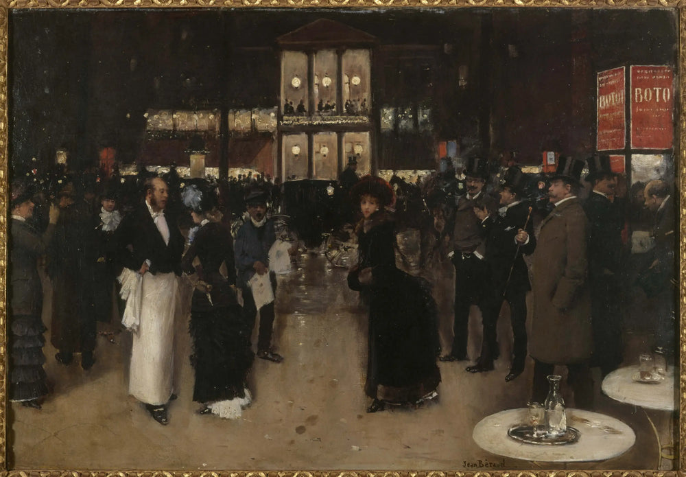Le boulevard Montmartre la nuit devant le théâtre des Variétés - Jean Béraud - Alpha Reproduction