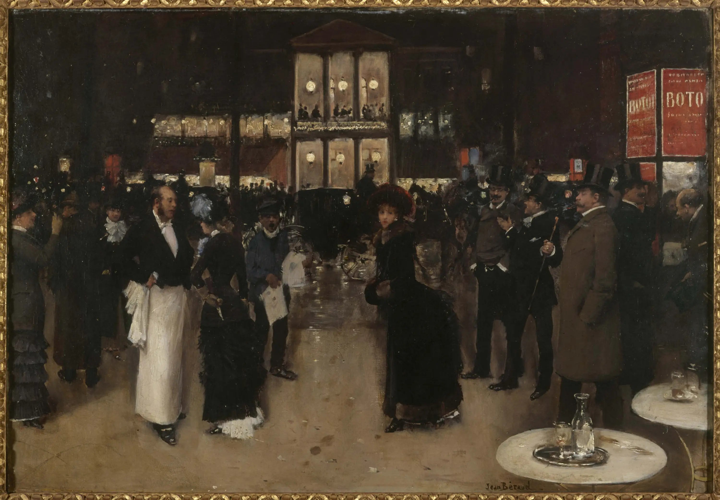 Le boulevard Montmartre la nuit devant le théâtre des Variétés - Jean Béraud - Alpha Reproduction