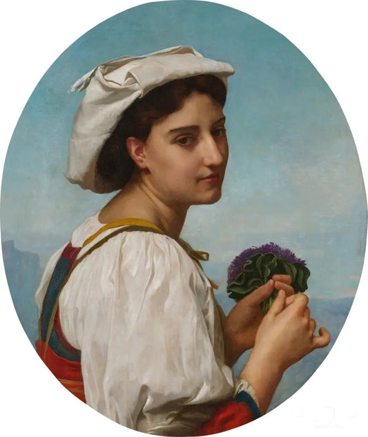 Le Bouquet de violettes - William Bouguereau Reproductions de tableaux à la peinture à l’huile