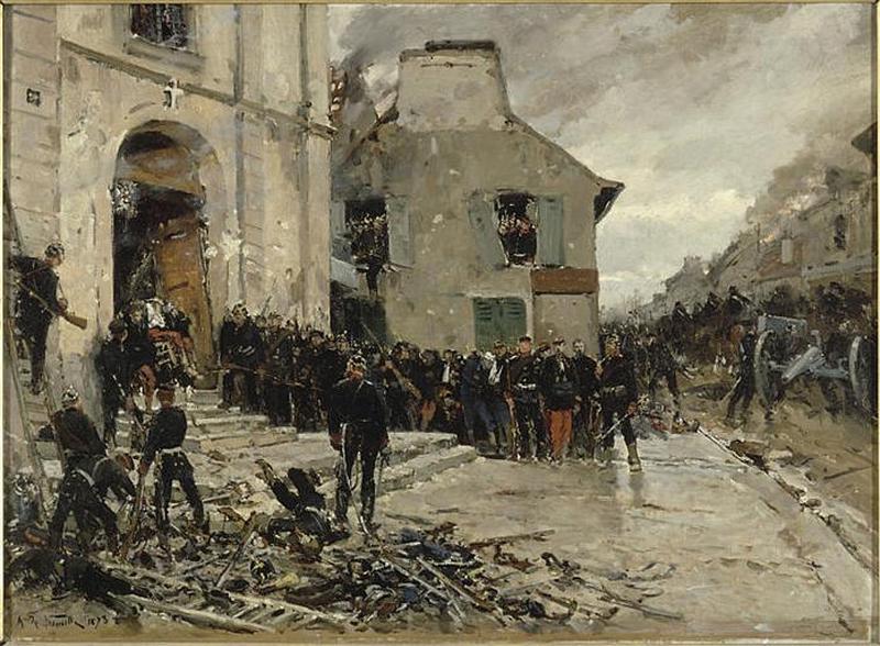 Le Bourget, charge de cavalerie - Alphonse de Neuville