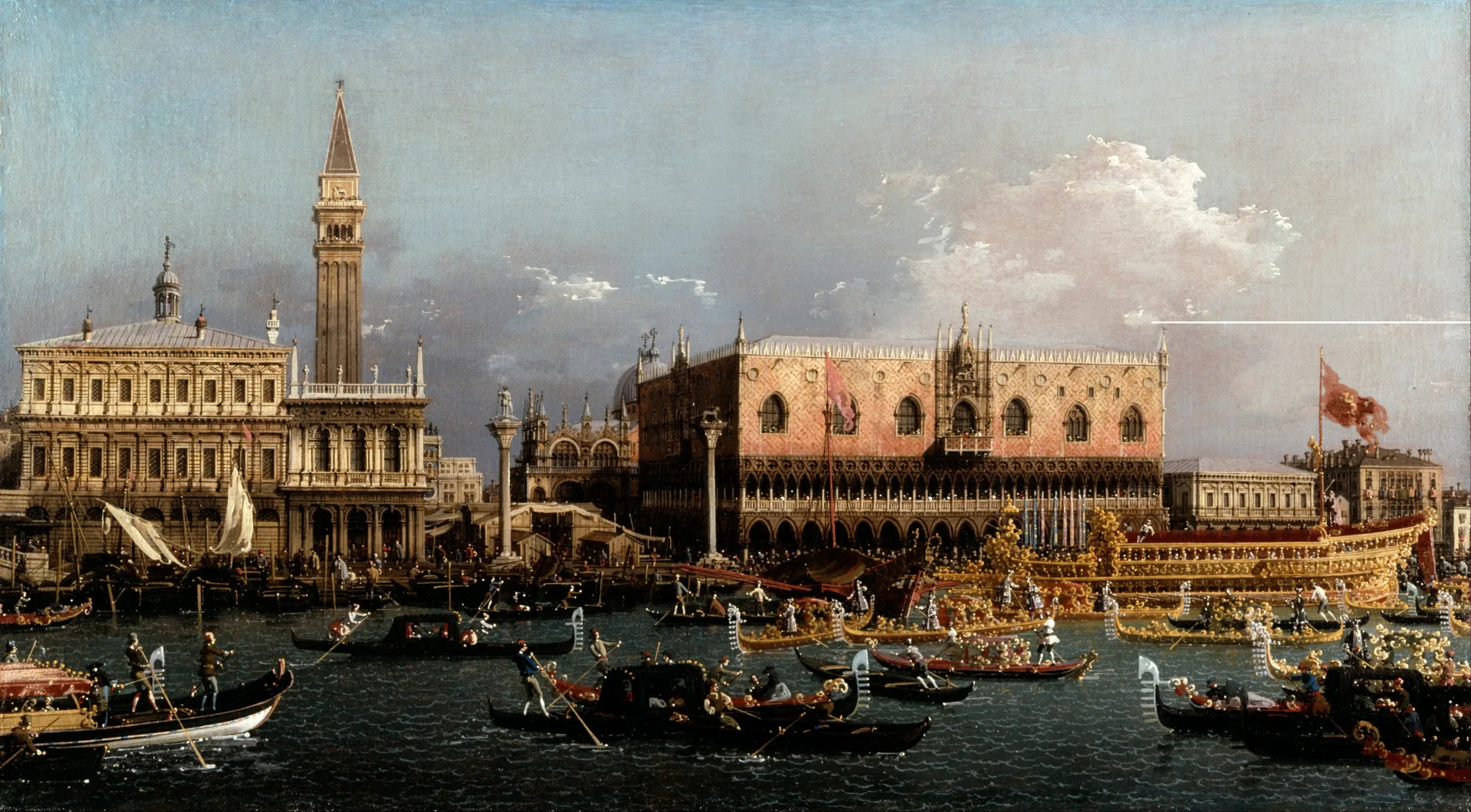 Le Bucentaure au Môle le jour de l’Ascension - Canaletto - Alpha Reproduction