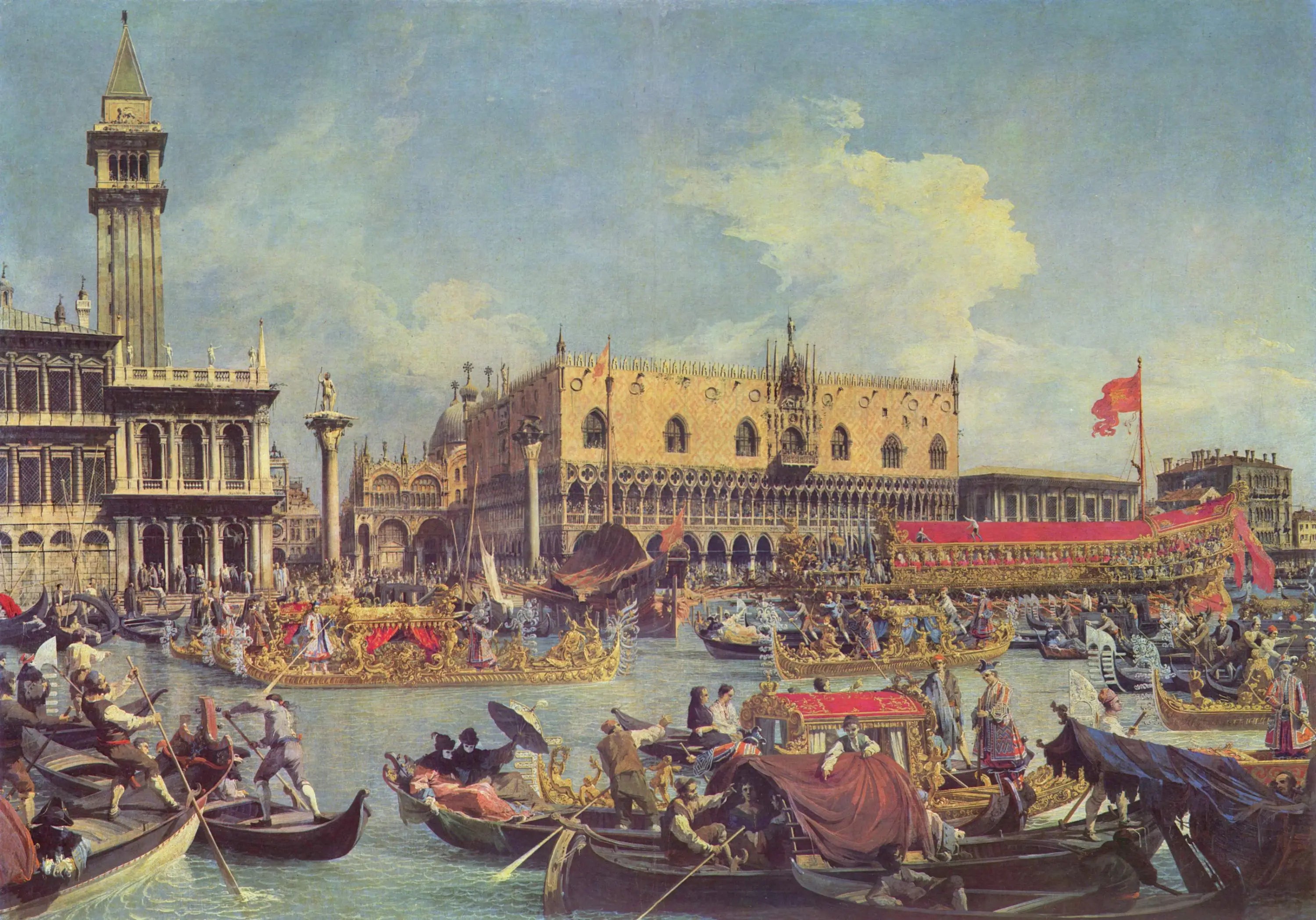 Le Bucentaure retournant au Môle le jour de l’Ascension - Canaletto - Alpha Reproduction