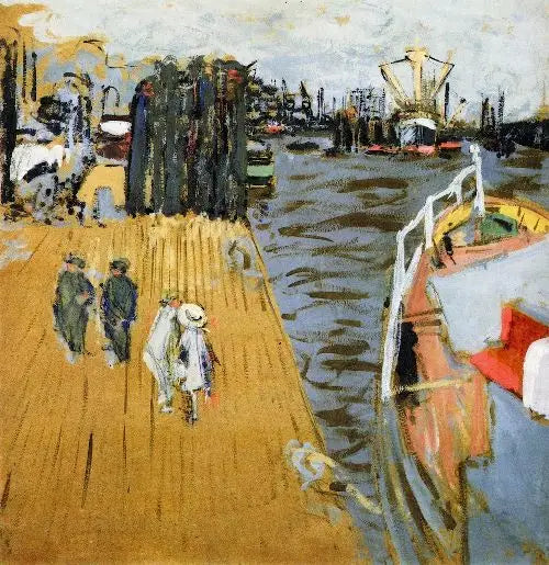 Le Cargo à quai Hambourg - Édouard Vuillard - Alpha Reproduction