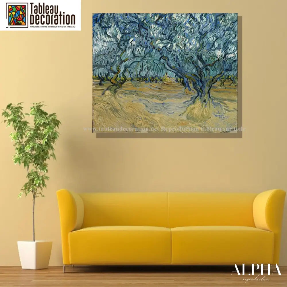 Le Champ d'oliviers - Van Gogh - Reproductions de tableaux et peintures haut de gamme