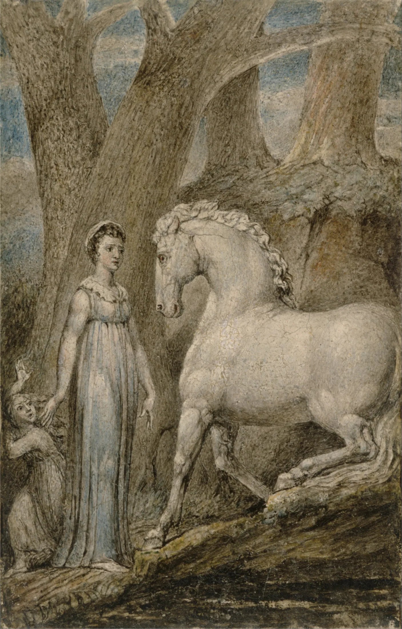 Le cheval - William Blake image 1 copie peinte à la main à l’huile