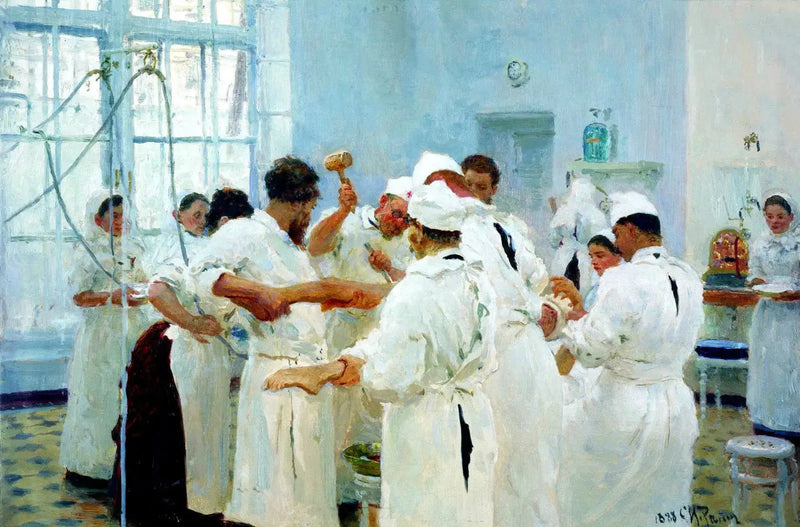 Хирург Е. В. Павлов в операционной - Илья Репин