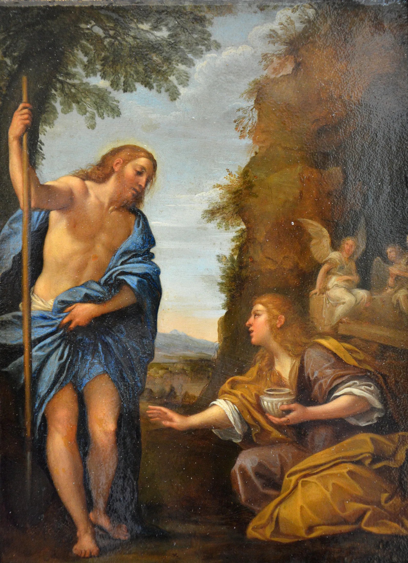 Le Christ apparaissant à la Madeleine - Francesco Albani image 1 reproduction artisanale de tableau