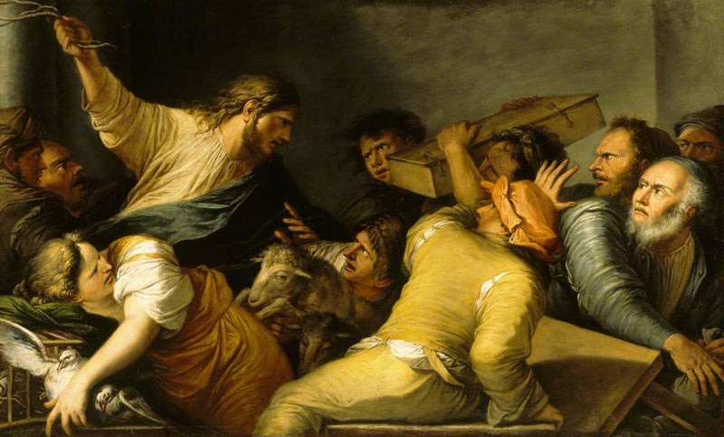 Le Christ chassant les changeurs de monnaie du Temple - Salvator Rosa