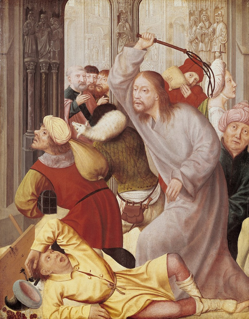 Le Christ chassant les vendeurs du temple. - Quentin Metsys - Alpha Reproduction