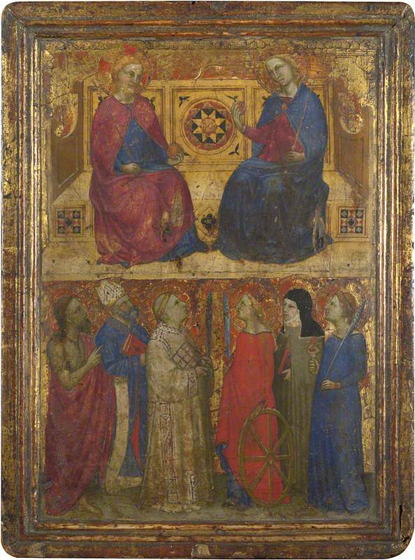 Христос и Дева Мария с святыми - Giovanni da Milano