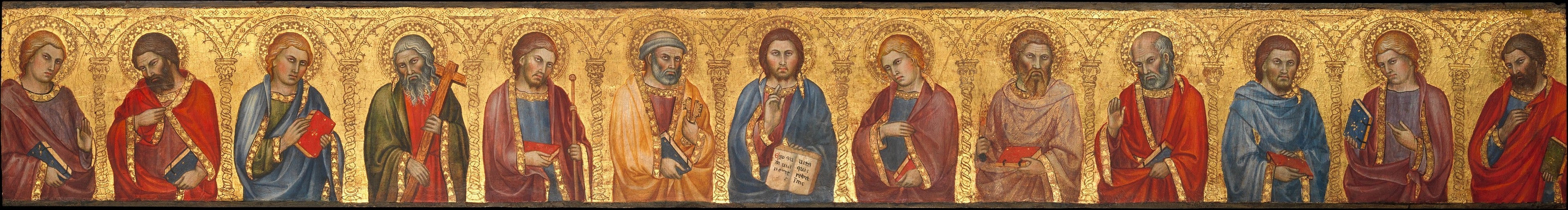 Le Christ et les douze apôtres - Taddeo di Bartolo image 1 reproduction artisanale de tableau