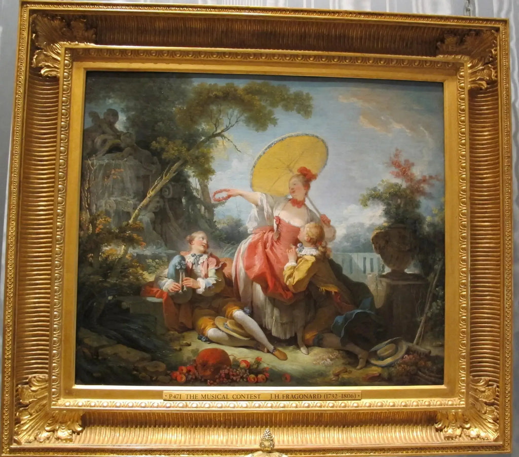 Le concours musical - Jean-Honoré Fragonard image 2 reproduction artisanale de tableau