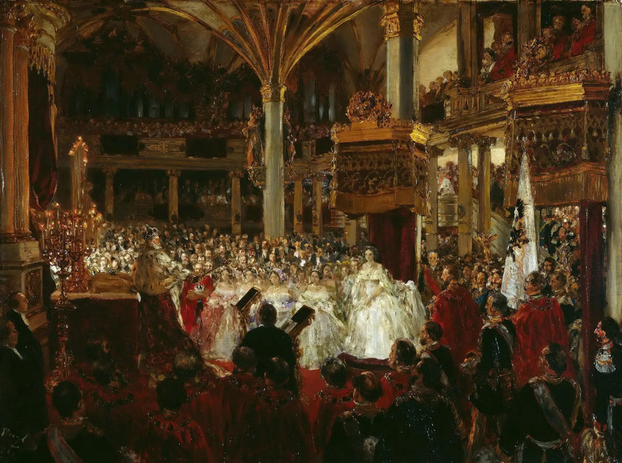 Коронация Густава I в Кёнигсберге в 1861 году - Адольф фон Мenzel