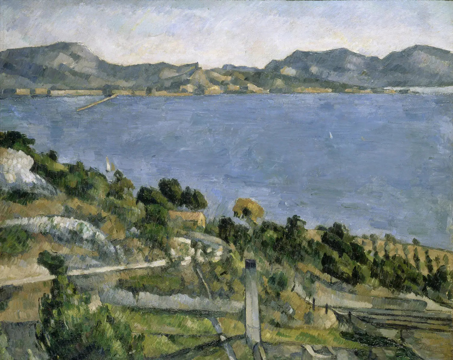 Reproduction du tableau « Le Golfe de Marseille vu de l'Estaque - Paul Cézanne » par Alpha Reproduction en peinture à l’huile