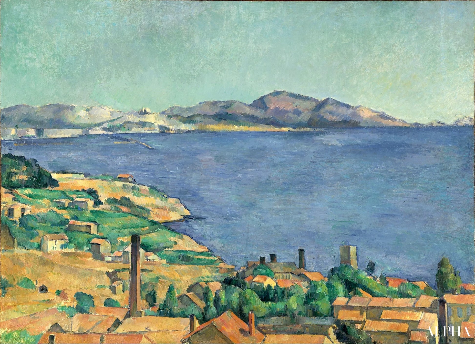 Le Golfe de Marseille vu de l'Estaque - Paul Cézanne - Reproductions de tableaux et peintures haut de gamme