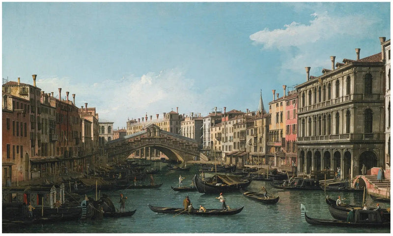 Большой канал с северо-востока с Palazzo Dolfin-Manin до моста Риальто - Каналетто