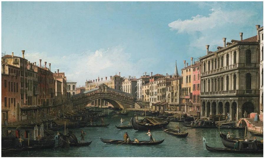 Большой канал с северо-востока с Palazzo Dolfin-Manin до моста Риальто - Каналетто