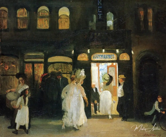 Le Haymarket - John Sloan - Reproductions de tableaux et peintures haut de gamme