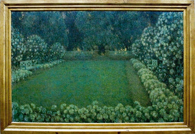 Le jardin blanc au crépuscule - Henri Le Sidaner - Alpha Reproduction