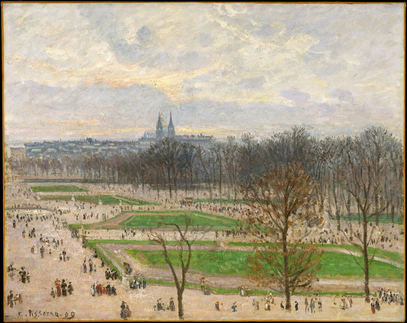 Сад Тюильри в зимний полдень - Камиль Писсарро
