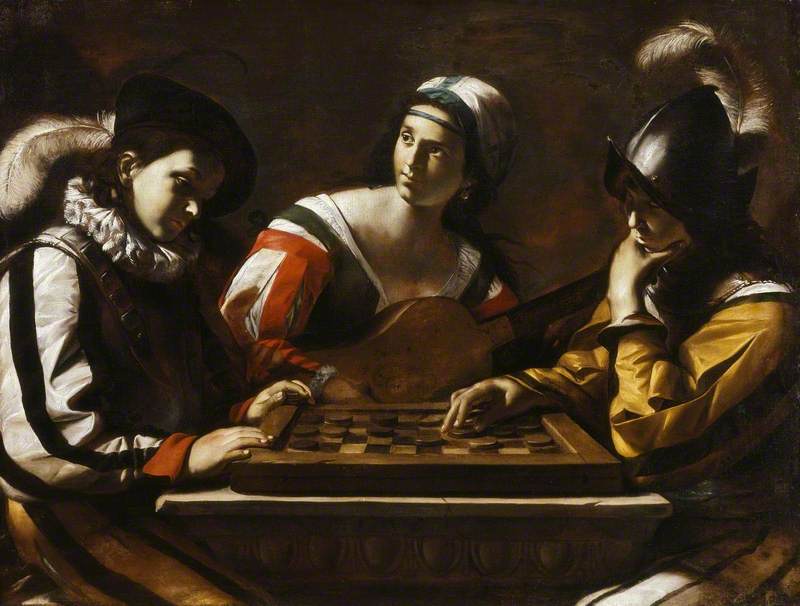 Le jeu de dames - Mattia Preti - Alpha Reproduction