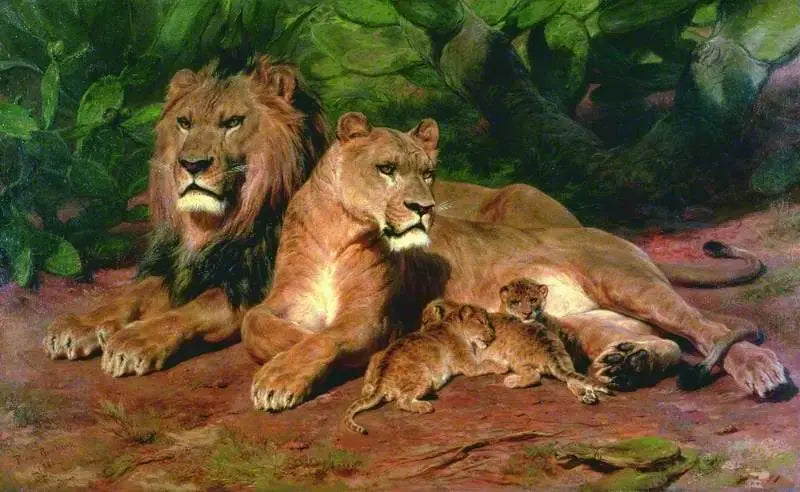 Le lion à la maison - Rosa Bonheur image 1 reproduction réalisée par Alpha Reproduction