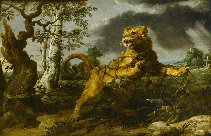 Le Lion et la Souris - Frans Snyders image 1 tableau peint à l’huile sur toile