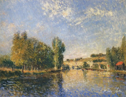 Le Loing à Moret - Alfred Sisley - Reproductions de tableaux et peintures haut de gamme