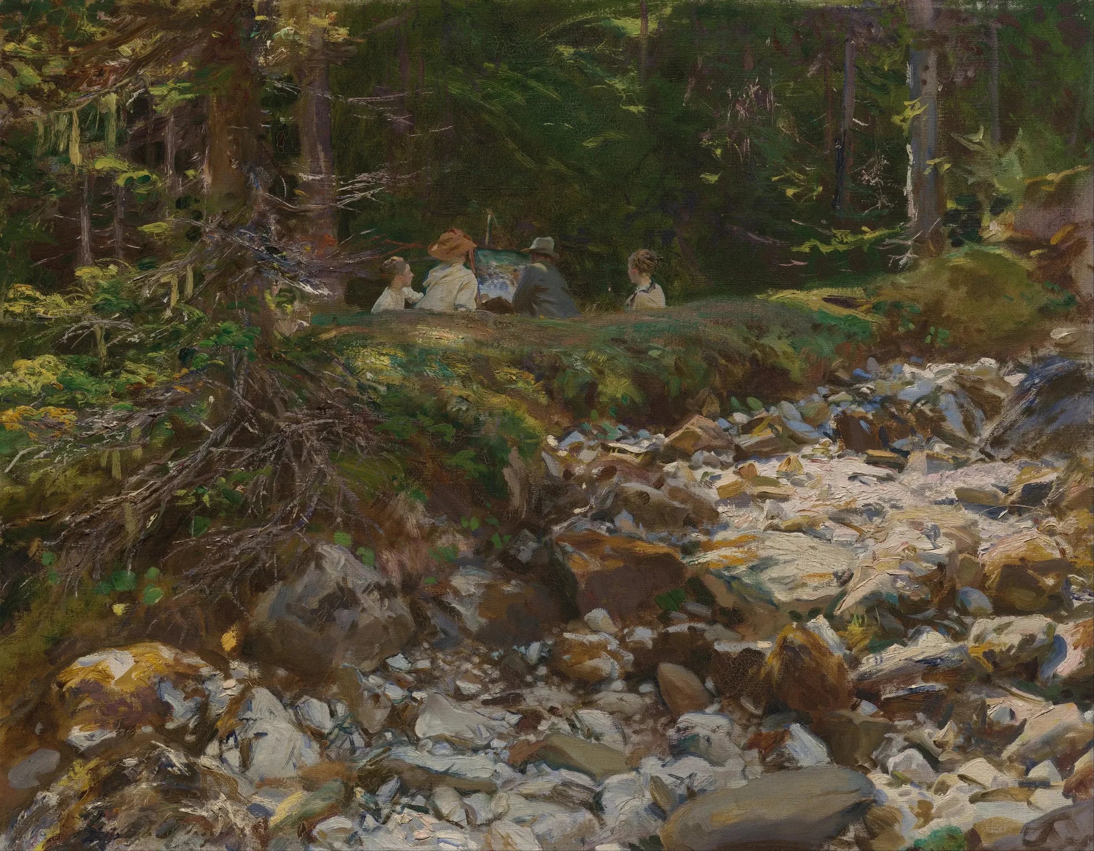 Reproduction du tableau « Le maître et ses élèves - John Singer Sargent » par Alpha Reproduction en peinture à l’huile
