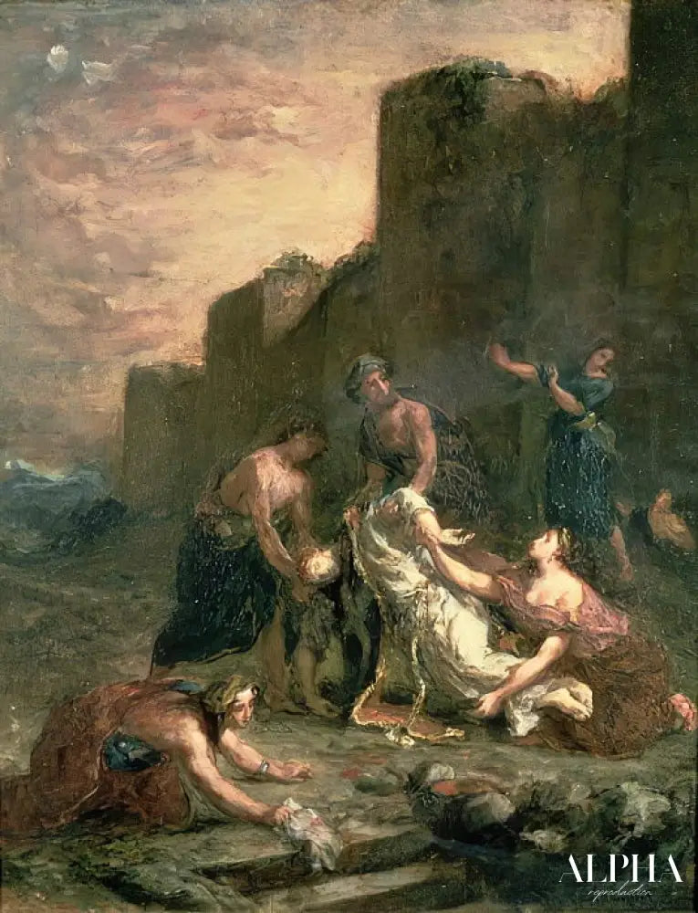 Le martyre de saint Étienne - Eugène Delacroix - Reproductions de tableaux et peintures haut de gamme