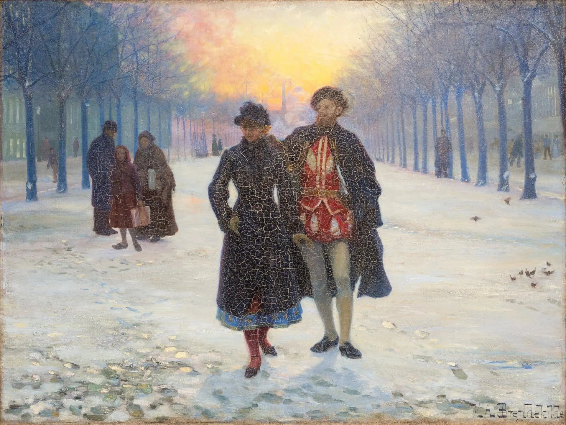 Le matin après le carnaval. - H. A. Brendekilde image 1 reproduction réalisée par Alpha Reproduction