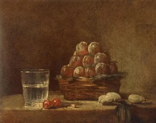 Корзина с синими сливами - Жан-Симеон Шарден