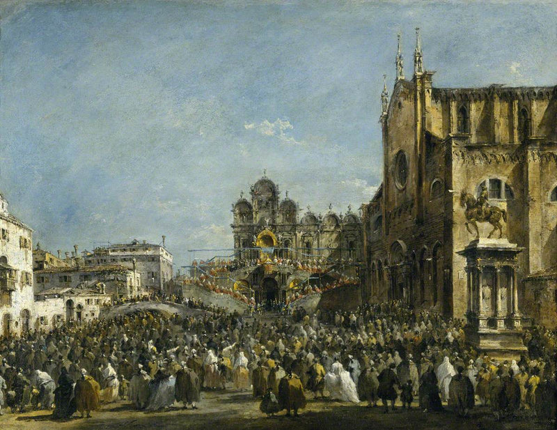 Папа Пий VI благословляющий народ Венеции в 1782 году - Франческо Гварди