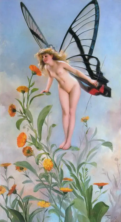 Le papillon - Luis Ricardo Falero - Alpha Reproduction