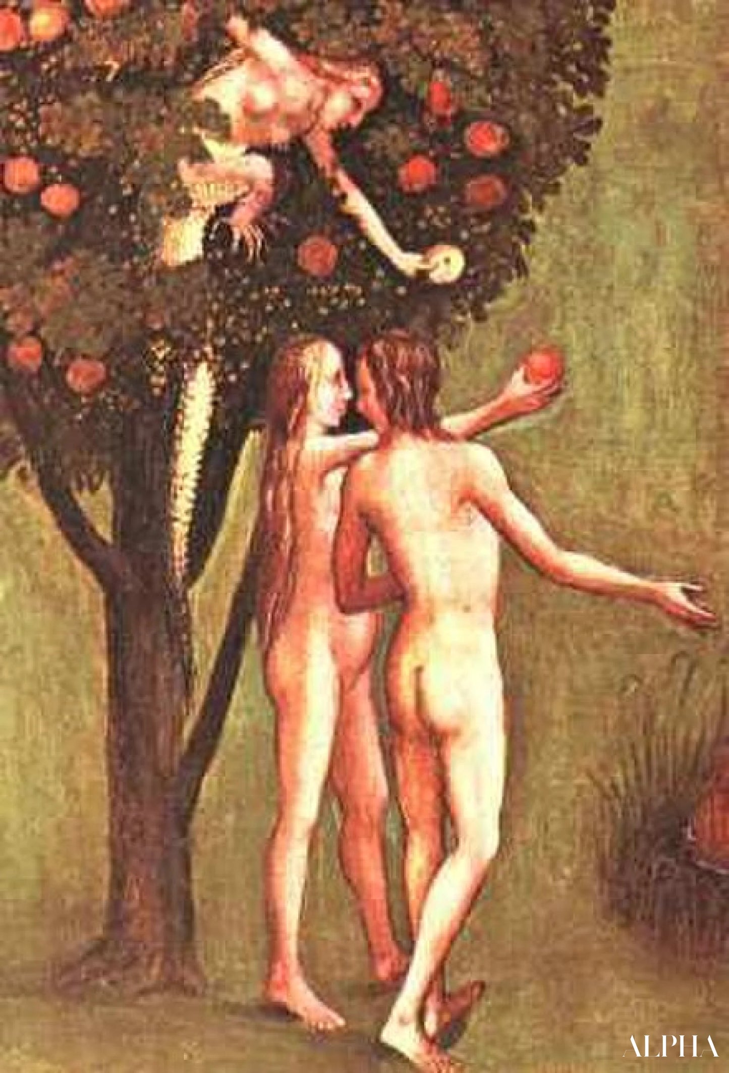 Le péché originel (détail) - Jérôme Bosch - Reproductions de tableaux et peintures haut de gamme