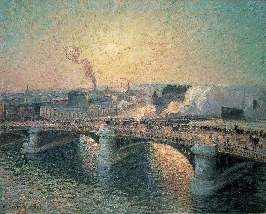 Мост Бойльдьё, Руэн, Закатное Солнце - Камиль Писсарро