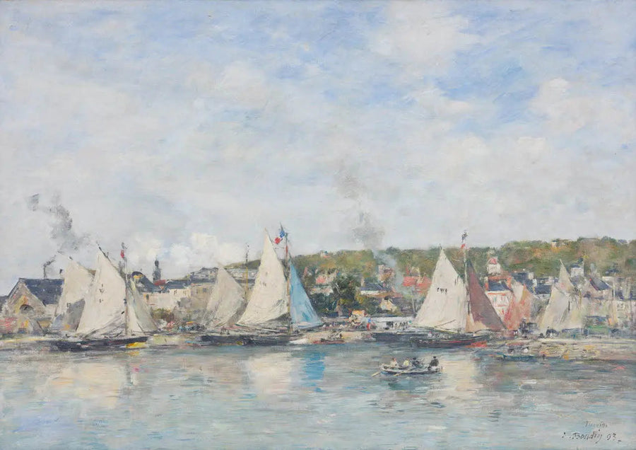 Le port de Trouville - Eugène Boudin image 1 reproduction réalisée par Alpha Reproduction